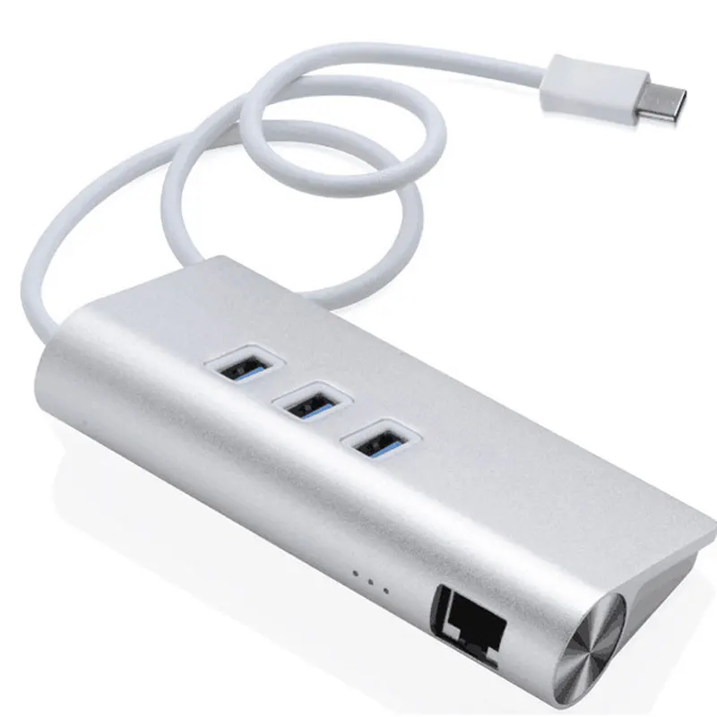 

EASYA USB C Hub to Rj45 Ethernet Adapter with Type C 3.0 USB HUB 3 Ports Network Card Adapter for Macbook Pro USB-C Type