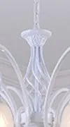 E27 Led лампа светильник люстра Европейский традиционный металлический корпус стеклянный абажур декоративные, для потолочных светильников светильник - Цвет абажура: White body