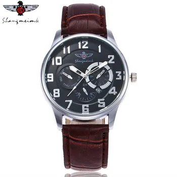 

2017 Brand Complete Calendar Watches Men Luxury Fashion Business Clock Leather Strap Quartz Male Wrist Watches Relogio Masculino