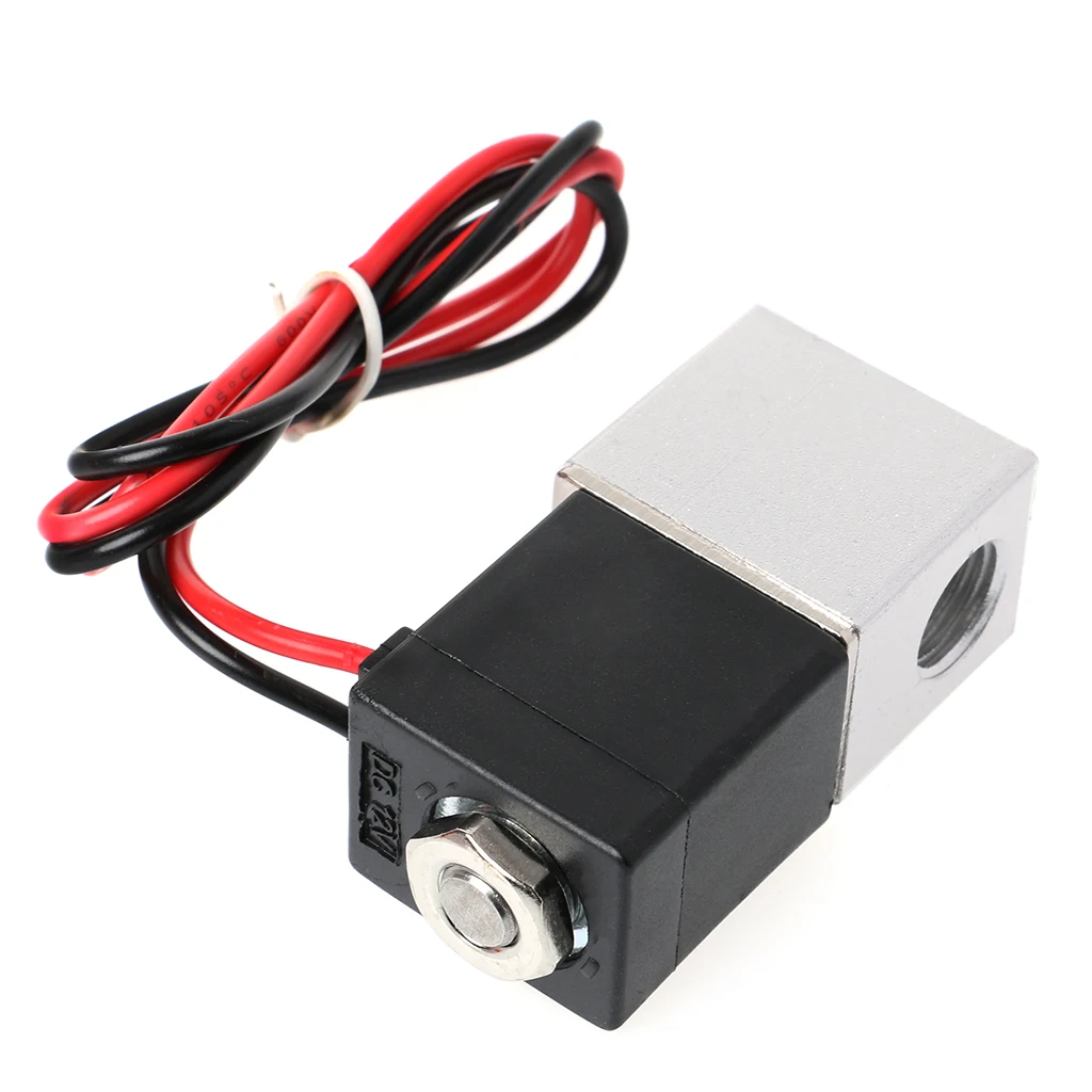 1/4 &quotDC 12V 2 Way нормально закрытый пневматический Алюминиевый Электрический