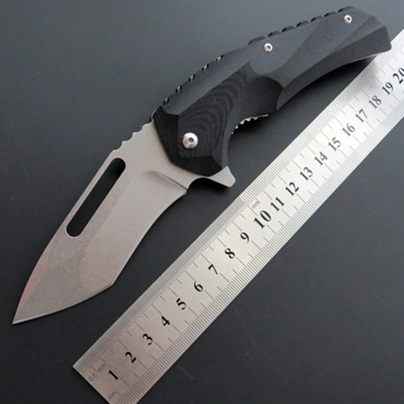 

58-59 HRC Tactical Folding Knife G10 Handle Camping Survival Pocket Knives Ball Bearing D2 Blade Outdoor Tools EDC