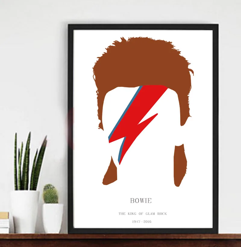 

DAVID BOWIE MEMORIAL Ziggy Stardust painting wall Poster pictures for bar decor,no frame