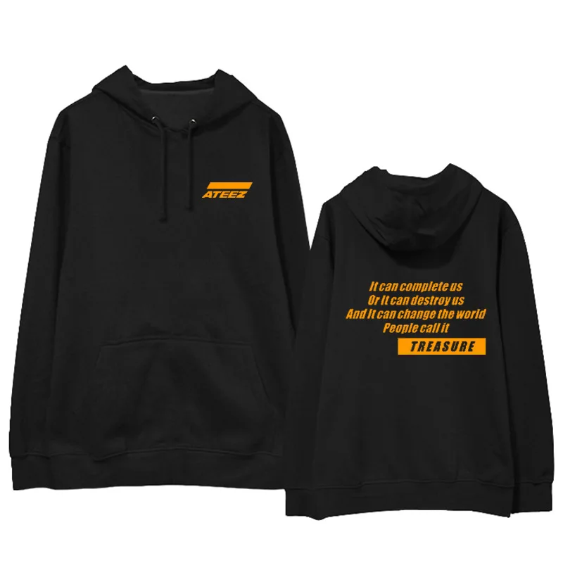  ATEEZ Kpop Hoodie Print Hooded Women Men Sweatshirts Clothes 2019 Harajuku Casual ATEEZ Hoodies Kpo