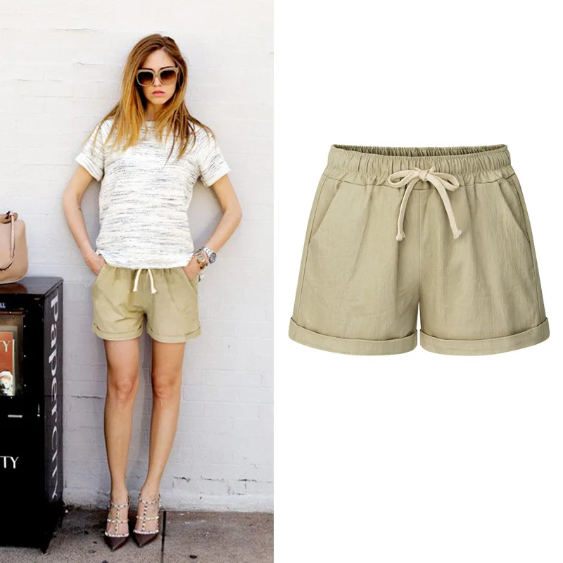 Summer Cotton Shorts Women Fashion 