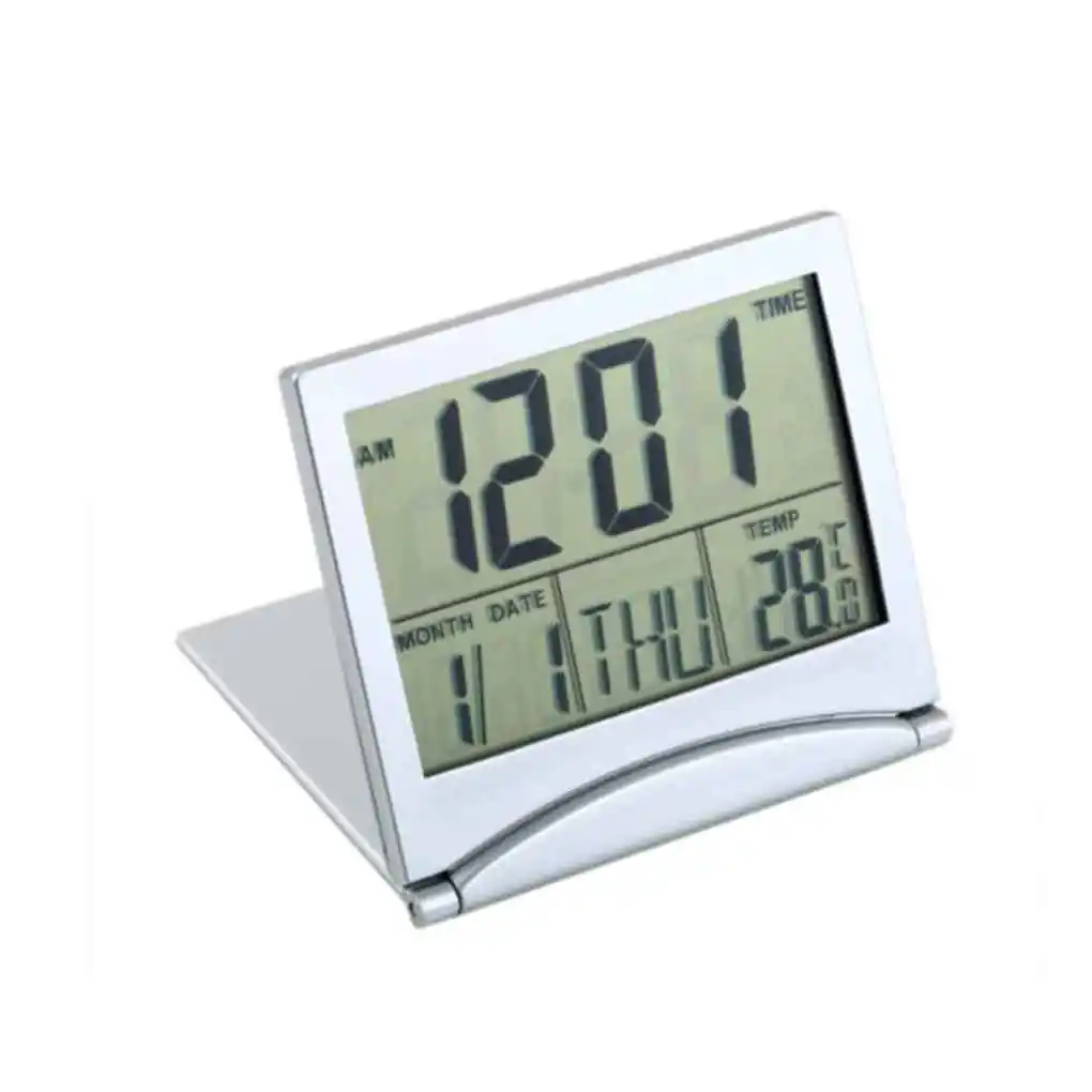 

2019 New Arrival LCD Display Calendar Alarm Clock Desk Digital Thermometer Cover Flexible Desk Table Clock