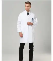 Для мужчин 2017 Спецодежда медицинская одежда летние лаборатории пальто Красота салон униформы и белый