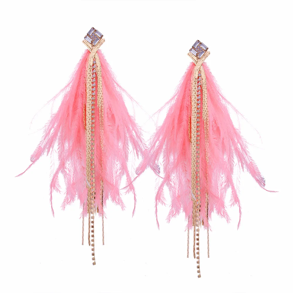 Dusty rose feather earrings – Revel Wild