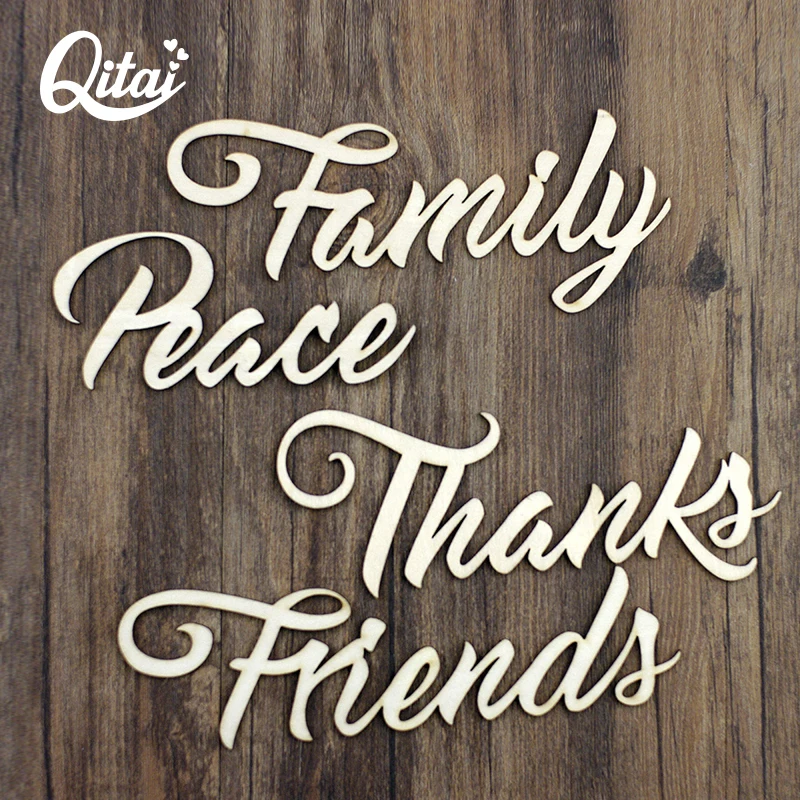 

Original QITAI 24Pcs/Lot 4 Model Wood DIY scrapbooking crafts home decoration accessories Gifts for the children holiday Wf242