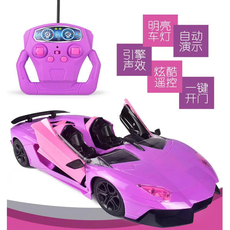 

1:12 five-channel remote control car one-button open door automatic demonstration remote control sports car children car toy