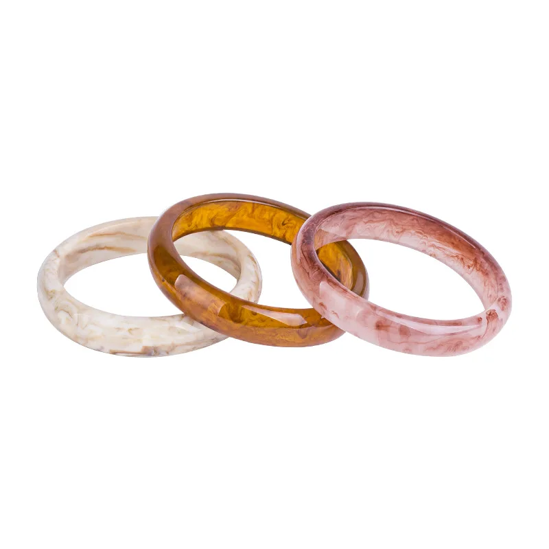 

2019 Retro Joker Resin Bracelets Bangle for Women Fashion Colorful Geometric Round Bangle Party Jewelry Drop Shipping Wholesale