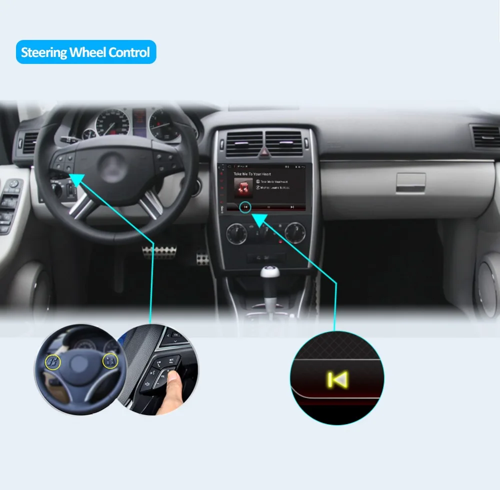 Sale 2 din android 9.0 car dvd player for Mercedes Benz B-Class W245 A-Class W169 Viano Vito W639 Sprinter W906 car multimedia player 16
