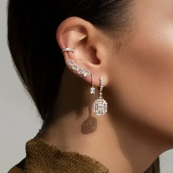 

2019 Fashion Jewelry Leopard Acrylic Resin square Dangle Earrings For Women Big Circle Square Earrings Acetate Brincos