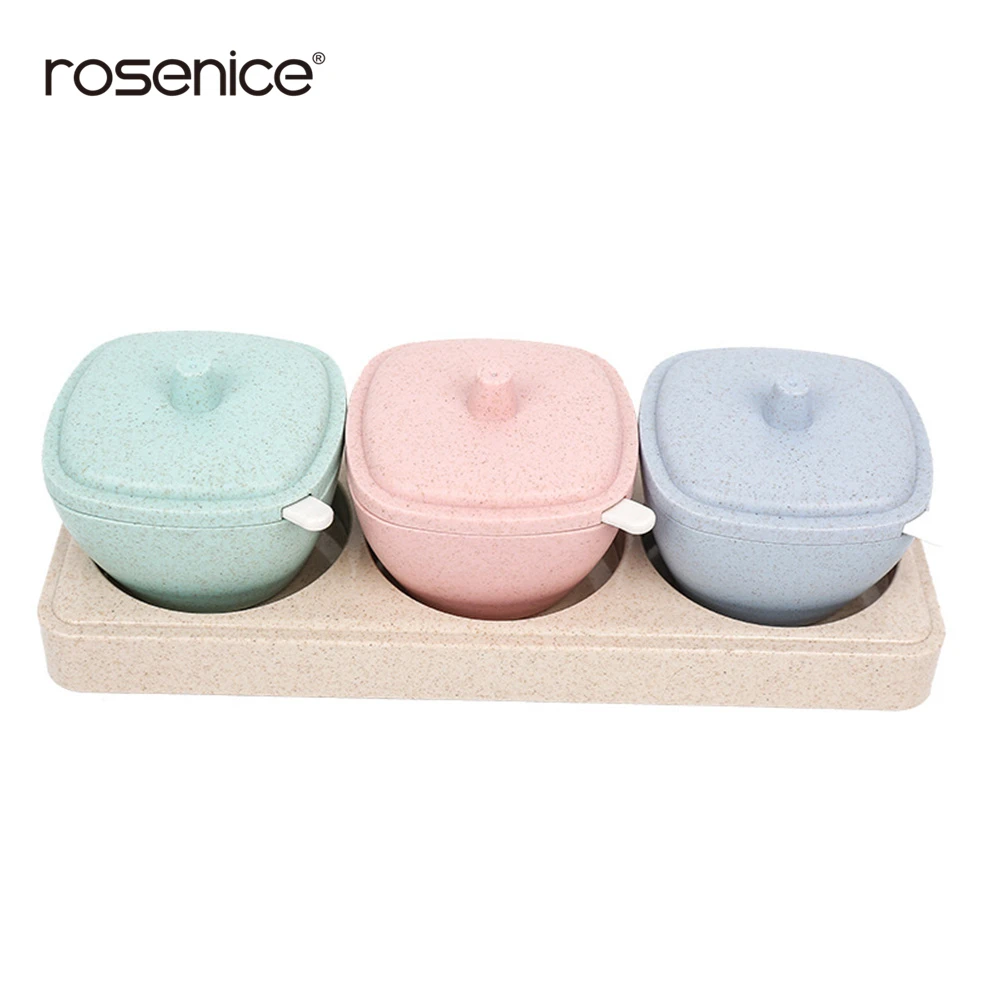 

1pc Seasoning Boxes Creative Kitchen with Spoon Spice Condiment Holder Container Organizer Herb & Spice Tools