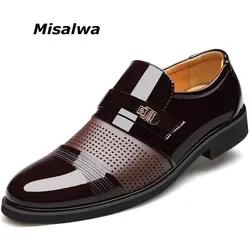 Misalwa/2019 г. Летняя мужская обувь с перфорацией, мужская деловая обувь, мужская качественная обувь из микрофибры, дышащая мужская обувь в