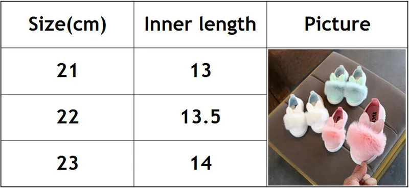 Детская обувь для маленьких девочек; Новое поступление; милая однотонная плюшевая обувь с пушистым кроликом на нескользящей мягкой подошве; кожаная обувь с закрытым носком