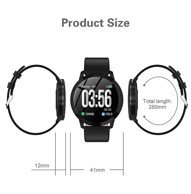 CF18 для мужчин и женщин Q8 Смарт-часы кровяное давление монитор сердечного ритма Спорт фитнес-трекер Smartwatch подключение к Android Iphone