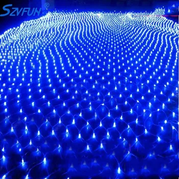 

Szvfun 3X2M Net Mesh LED String Lights Outdoor 220V EU 200Led Fairy Twinkle Lights Outdoor Bar Christmas Decoration Lichterkette