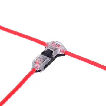 

Low Voltage Wire splice connectors - Pack of 12 Quick Solderless T Tap Connector 1 Pin,Rock Solid Connector for 20/22 AWG Cable