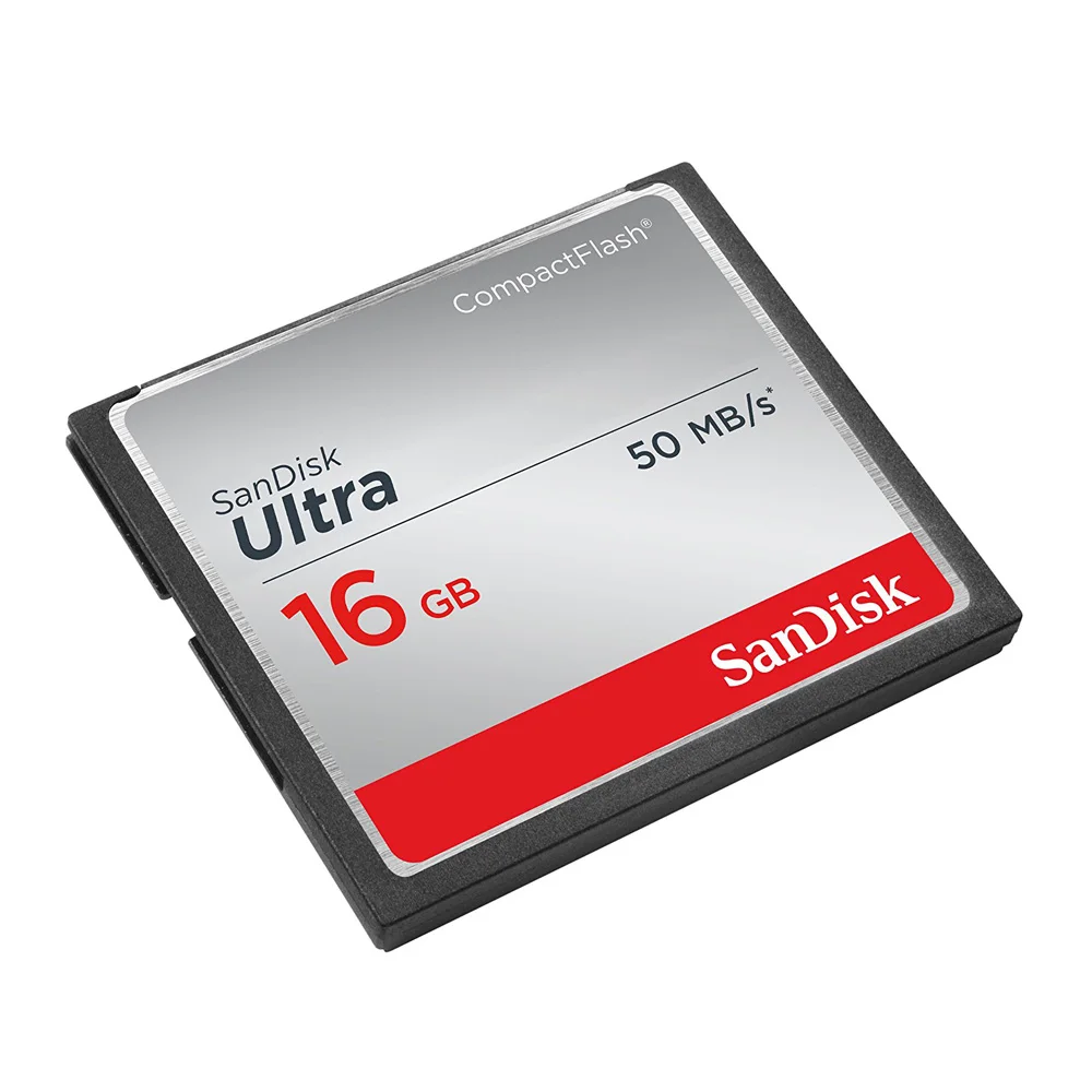 Ультракомпактная флэш Карта SanDisk объемом 16 ГБ CF карта памяти до 50 Мб/с 4K HD для