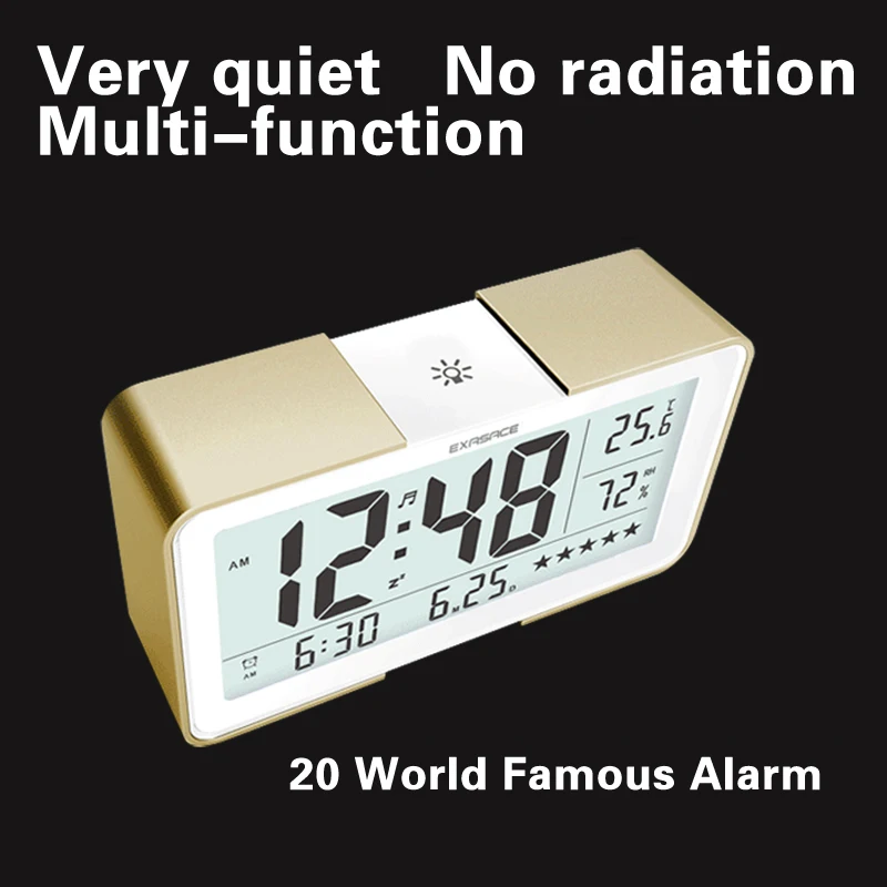 

Alarm clock music clock ofhead luminous clock child small mute alarm clock