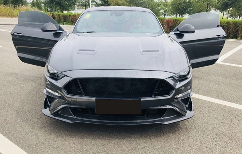 Карбоновое волокно переднего бампера губы фартуки подбородок для Ford Mustang FRP бампер крышка