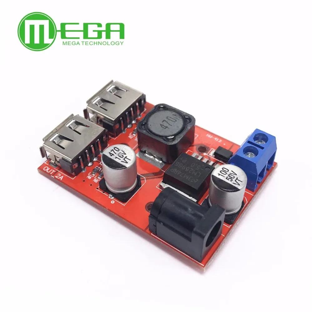 DC-DC 9V//12V//24V//36V to 5V 3A Dual USB Step Down Buck Power Supply Module