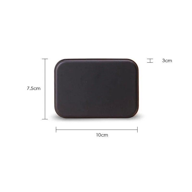 

500pcs Mini Tin Box Small Empty Black Metal Storage Box Case Organizer For Money Coin Candy Keys Playing Card Gift Box