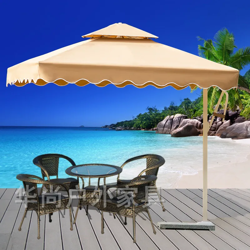 Aluminum outdoor furniture umbrella rain patio restaurant outlets