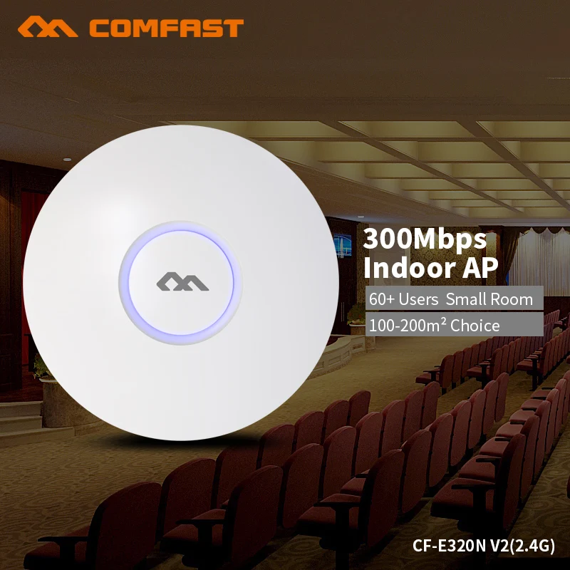 

COMFAST 300Mbps Wireless Access Point Ceiling AP WIFI Router WIFI Repeater WIFI Extender Support OpenWRT With Poe Adapter