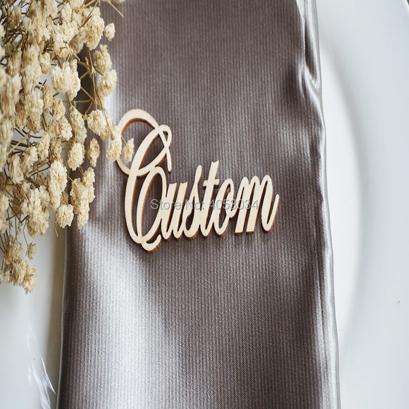 

Custom wooden names, Personalized wedding Place cards , name tags, wedding place settings, wooden cut out names, wooden place