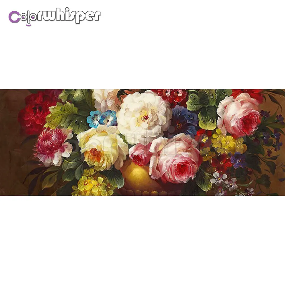 

ColorWhisper Daimond Painting Full Square/ Round Watercolor Flowers Diamond Painting Rhinestone Crystal Cross Stitch Mosaic 805