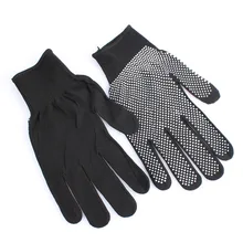 HOT Sale 1 Pair Hair Straightener Perm Curling Hairdressing Heat Resistant Finger Glove Black Grey Color #82683