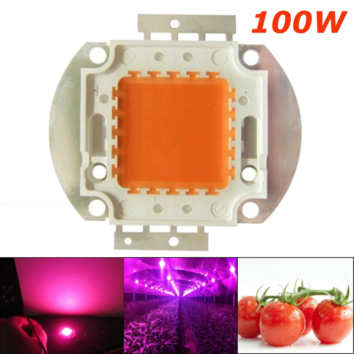 Jiguoor High Power LED Chip Full Spectrum Grow Light Lamp 100W 380nm - 840nm COB Beads for Indoor Plant Growth 1PCS | Освещение