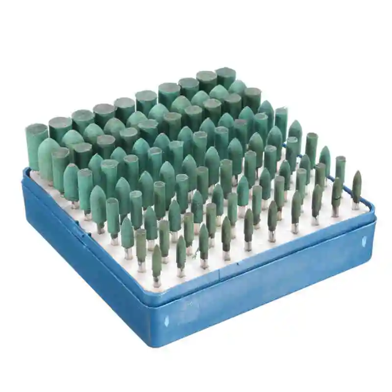 100pcs 3mm/4mm/5mm/7mm/10mm Rotary Assorted Abrasive Rubber Burr Point