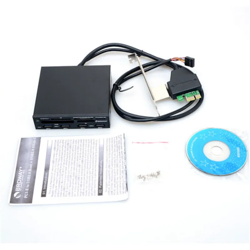 

USB 3.0 3.5 Internal Card Reader with HUB Micro SD SDHC MMS XD M2 CF Memory Card Readers & Adapters Sd Card Reader Black