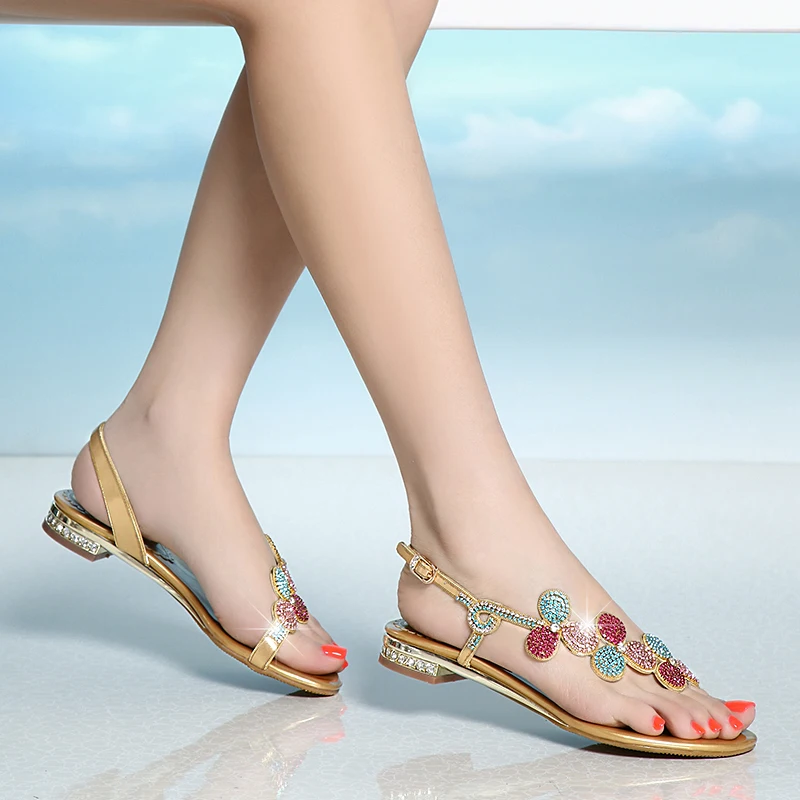 XGRAVITY/новые женские повседневные сандалии со стразами в виде листьев; пикантные женские босоножки со стразами; популярные женские туфли из натуральной кожи; B263