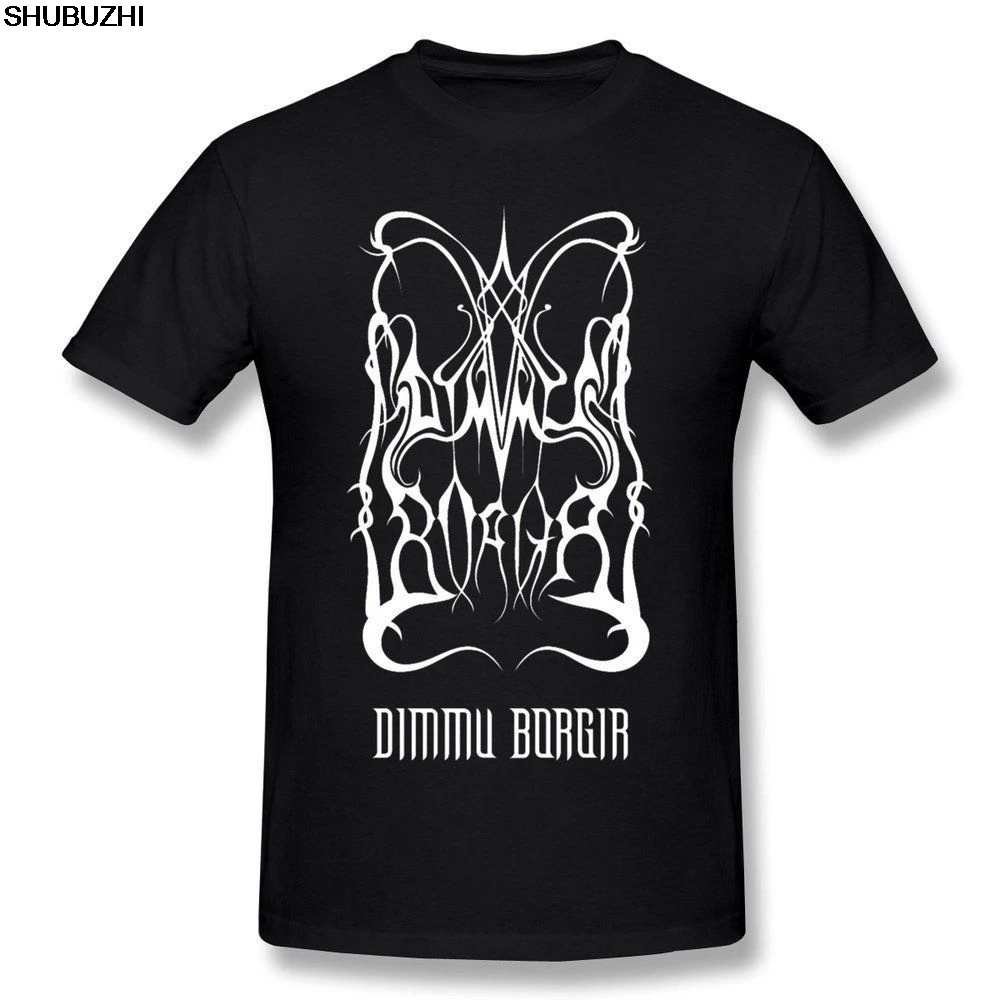 

Men's Dimmu Borgir Death Metal Band Logo T-Shirt Black shubuzhi Brand T Shirt Homme Tees Cartoon Hip Hop Shirt sbz4204