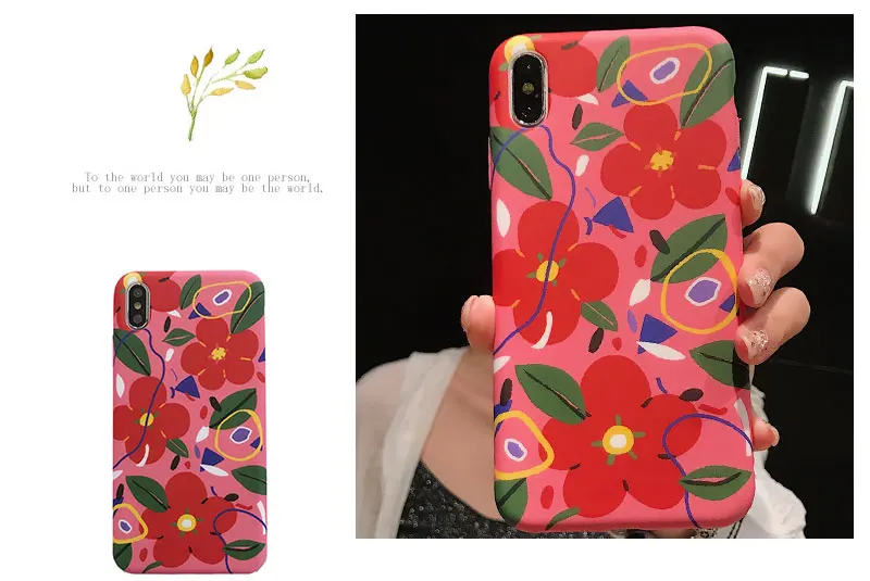 Flower Silicone Case For iPhone 8 8plus 7 7 Plus Phone Case Soft For iphone 6 s 6s Plus X XR XS Max Cases Cover Coque Funda Bag  (14)
