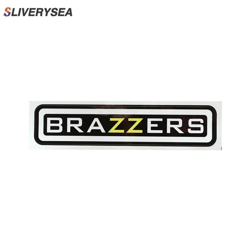 

SLIVERYSEA 4.9*22.5cm Car Sticker BRAZZERS Funny Reflective Sar stickers Auto Decals Removable Car Accessories #B1062