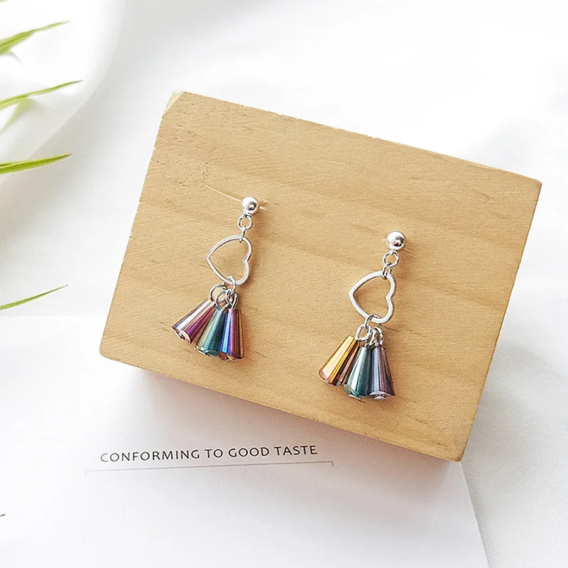 

L&P 925 Sterling Silver Lovely Heatr Colorful Zirconia Earrings Star Earrings Sets for Woman Silver Earrings