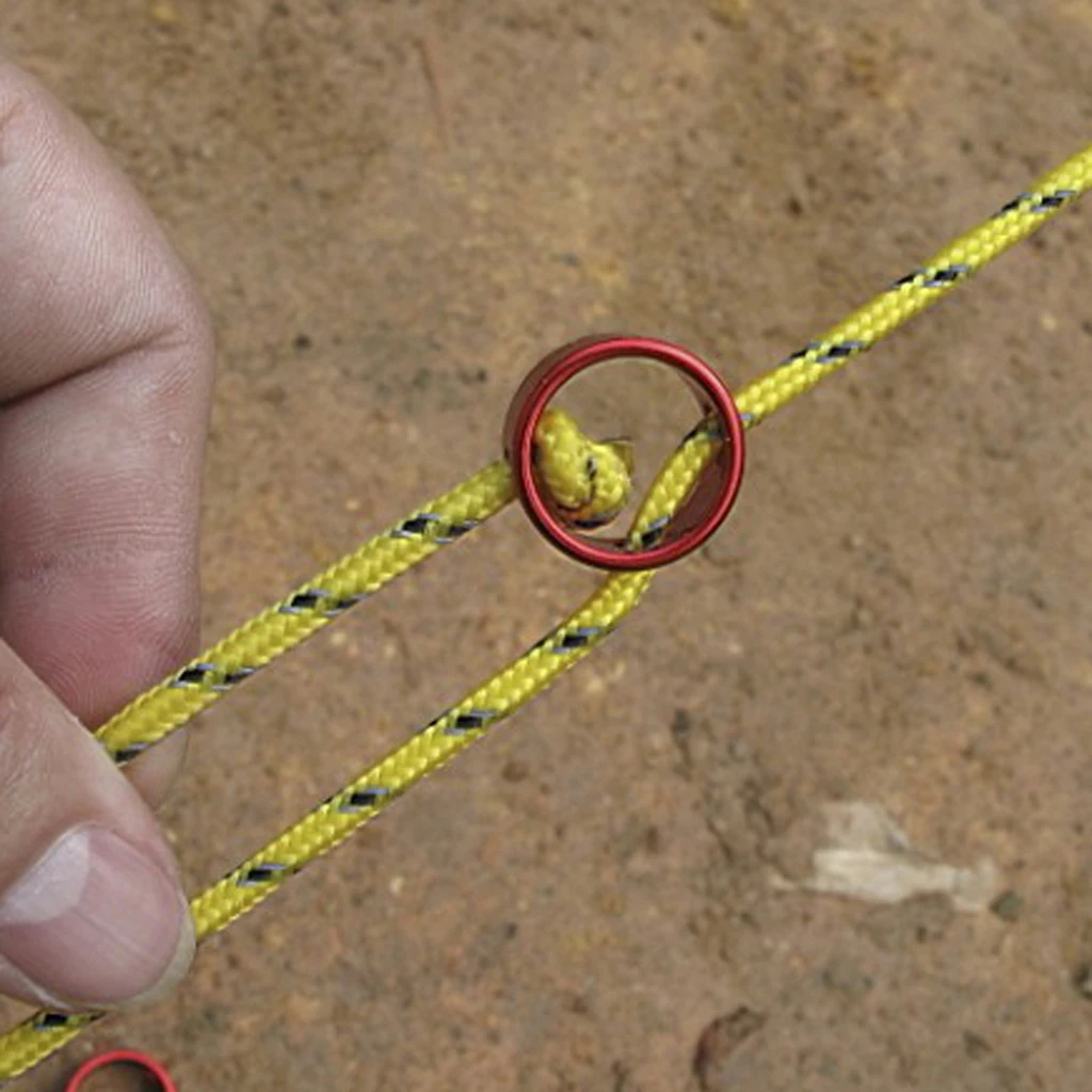 MagIDeal 10 Red Aluminum Alloy Tent Awning Cord Rope Fastener Guy Line Runners Tensioners Outdoor Tools