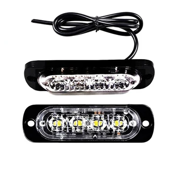 

12-24V 12W 4LED Fog Light Lamp Low Power Consumption Amber Car Urgent Warning