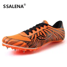 Мужская и женская спортивная обувь; дышащая обувь для бега с шипами; унисекс; Легкая спортивная обувь унисекс; кроссовки с шипами; D0442