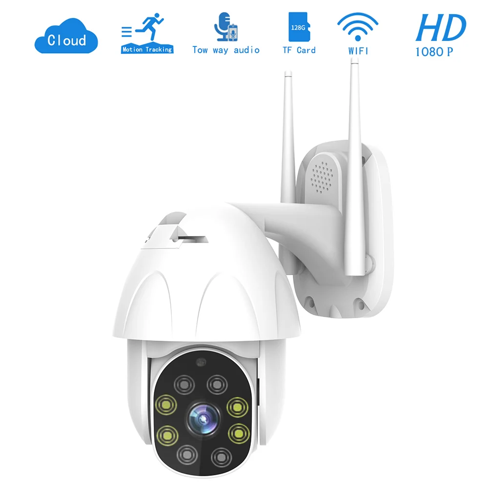 

Wireless Security Camera HD 1080P PTZ IP Camera IR Outdoor Waterproof Home Surveillance Two Way Audio Auto Tracking CCTV Camera