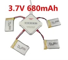 4PCS 3.7V 1000mah battery and 4 in 1 balanced charger for FY550 huaJun HJ818 HJ819 1315 remote control helicopter battery