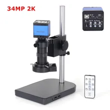 34MP HD 1080P 60FPS HDMI USB Microscope Camera Electronic Industrial VCR 100X C-Mount Lens Zoom 40 LED Light for PCB Repair 13mp hdmi vga outputs industry microscope camera 8x 100x magnification adjustable zoom c mount lens glass