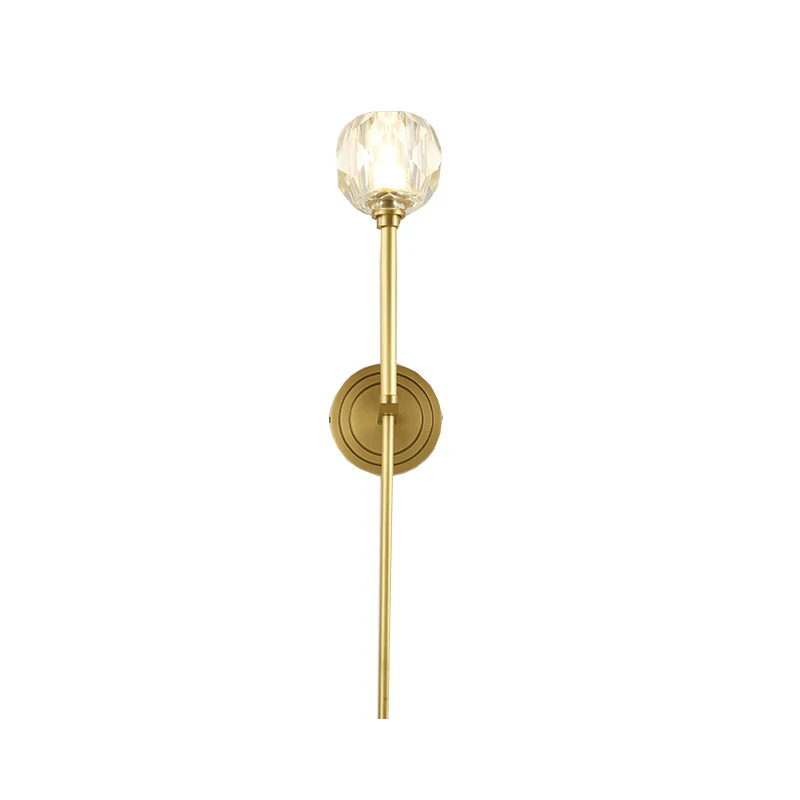 

Modern Crystal Wall Lamp Restaurant Bedroom Wall Light Nordic Copper Decor Luminaire Led Indoor Wall Lamps Living Room Fixtures