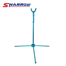 1pc Archery Recurve Bow Stand Holder Aluminium Alloy Blue Foldable Traditional Bow Accessory