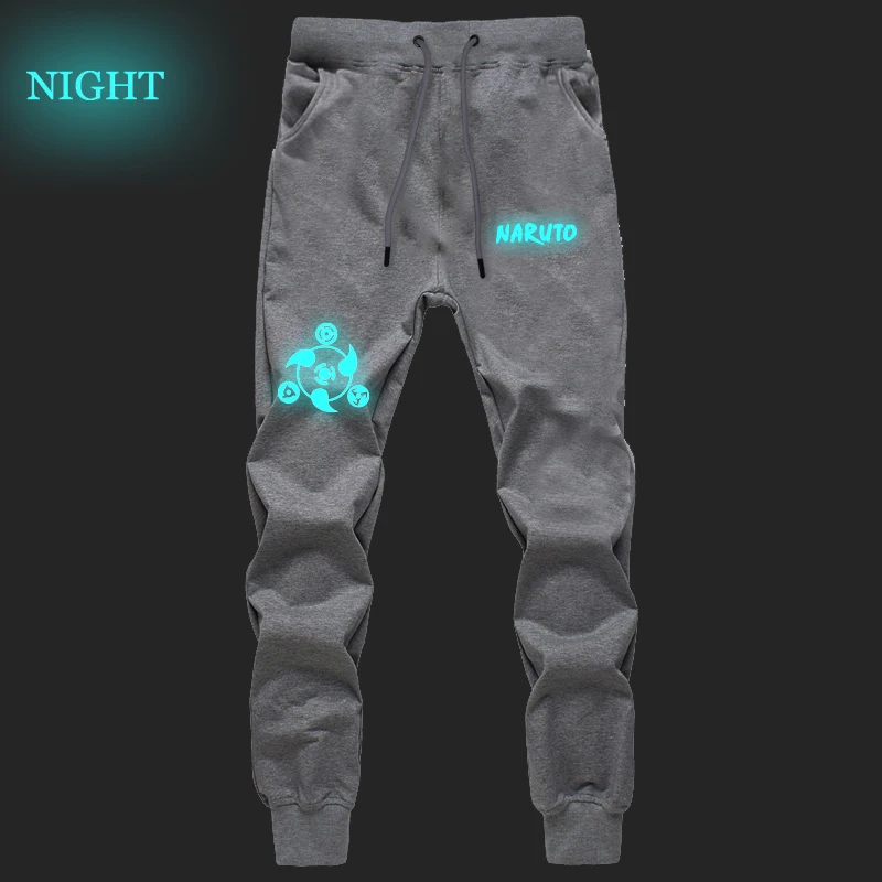 

Anime Naruto Luminous Casual Sweatpants Summer Sweat Pockets Uchiha Sharingan Fashion Jogger Jogging Loose Long Pants