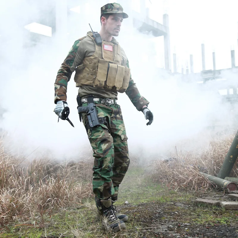Американский Тактический Костюм камуфляжная военная форма армейский костюм боевая рубашка тактические брюки пейнтбол охотничья одежда